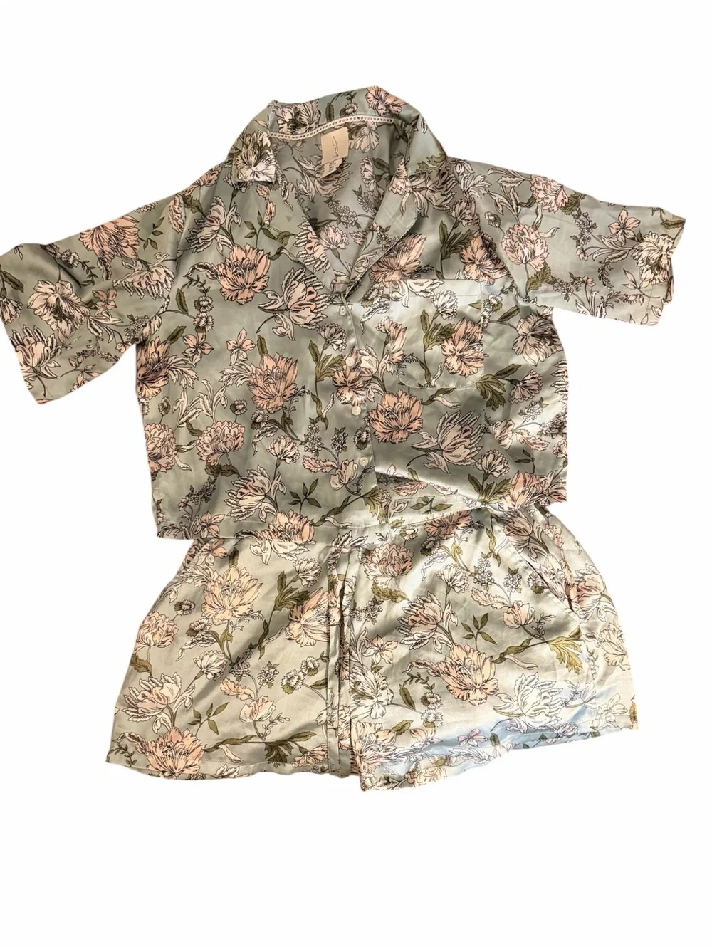 Joie Floral Satin Pajama Lounge Set Size Small